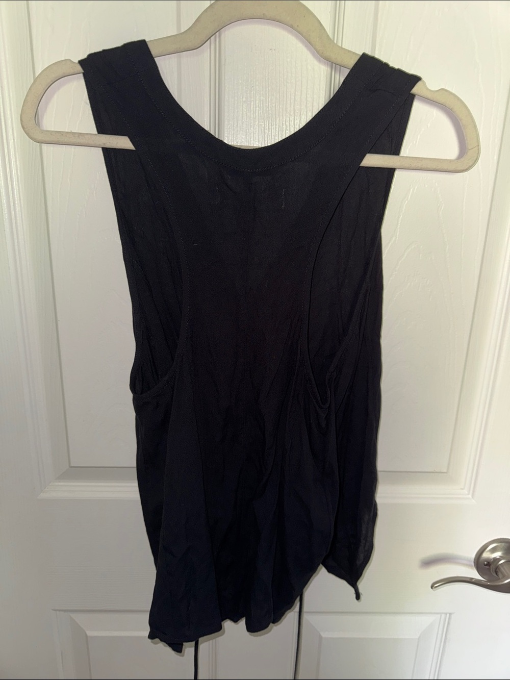Free People Black Button-Front V-Neck Tank - Picture 3 of 4